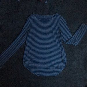 White snd grey old navy stripped long Tee.